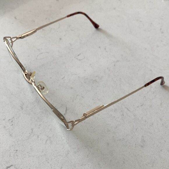 Genesis‎ Model 2315 Gold Tortoise 130 Oval Eyeglasses Vintage Frames Korea main image 5